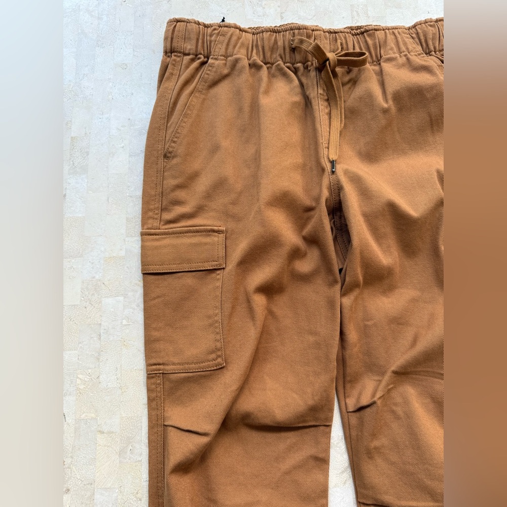 Cabi Jargon Jogger Size M 6695 Nutmeg Cargo Pants Pockets Spring 2025 Canvas - Picture 2 of 7